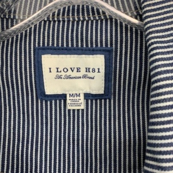 I love H81 Stripes Denim Jacket Medium - Picture 5 of 8